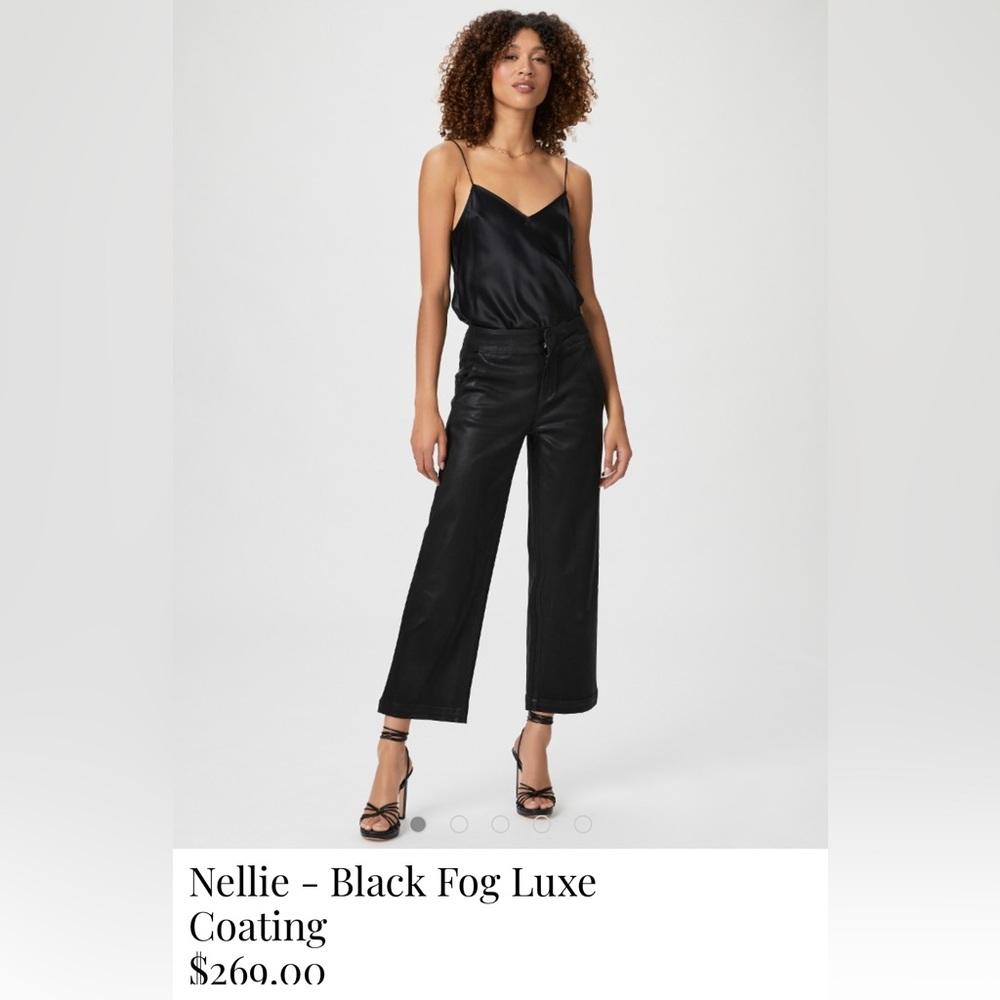 New with tags PAIGE Nellie Trouser in Black Fog Coating